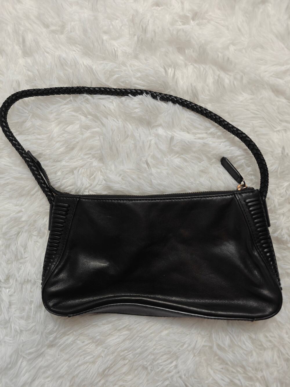 Women Via Spiga Shoulder Bag Black Leather